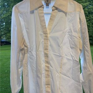 Worthington Cream Button-Up Blouse